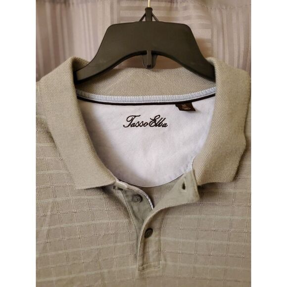 Tasso Elba Shirt Mens X Large Green Polo Short Sleeve Pullover Golf - Picture 3 of 4